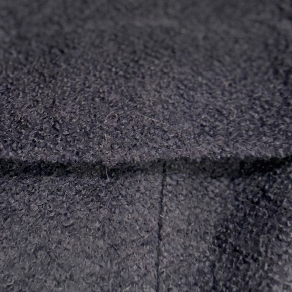 Belle Badgley Mischka Navy Blue Coat withh Faux Fur Size 2 - Picture 5 of 5